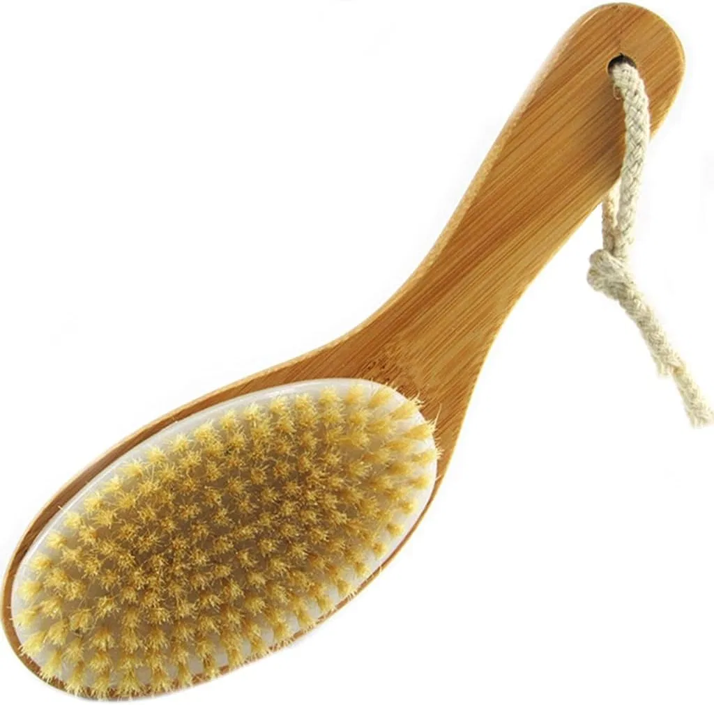 Телощетка для душа с натуральной щетиной, Bamboo, Natural Generic