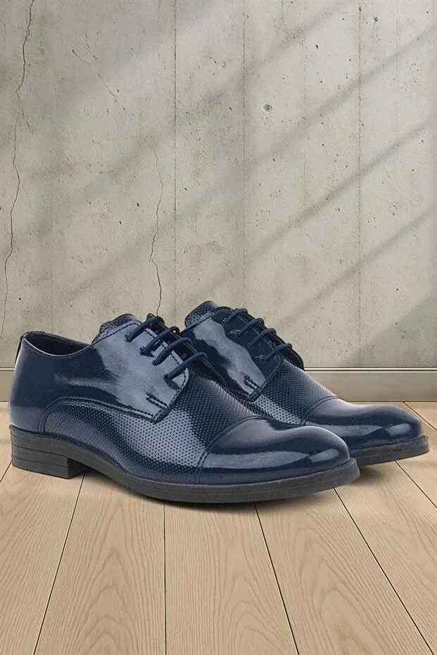 Детские туфли для мальчиков с блок-каблуком Rakerplus, Navy Blue