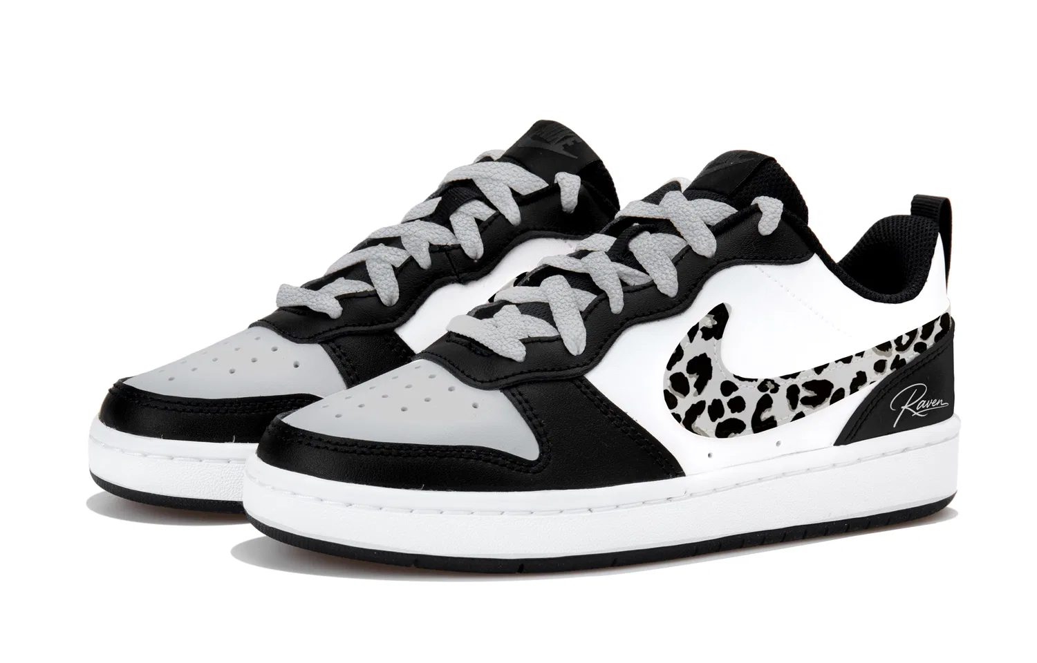 Детские кроссовки для скейтбординга с модельным названием Dunk Kids' Skateboarding Shoes, Nike, Black Gray — фото 4