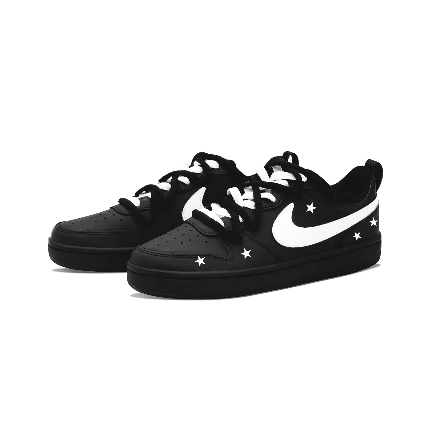 Кроссовки для скейтбординга Court Borough Kids, Nike, Black White — фото 4