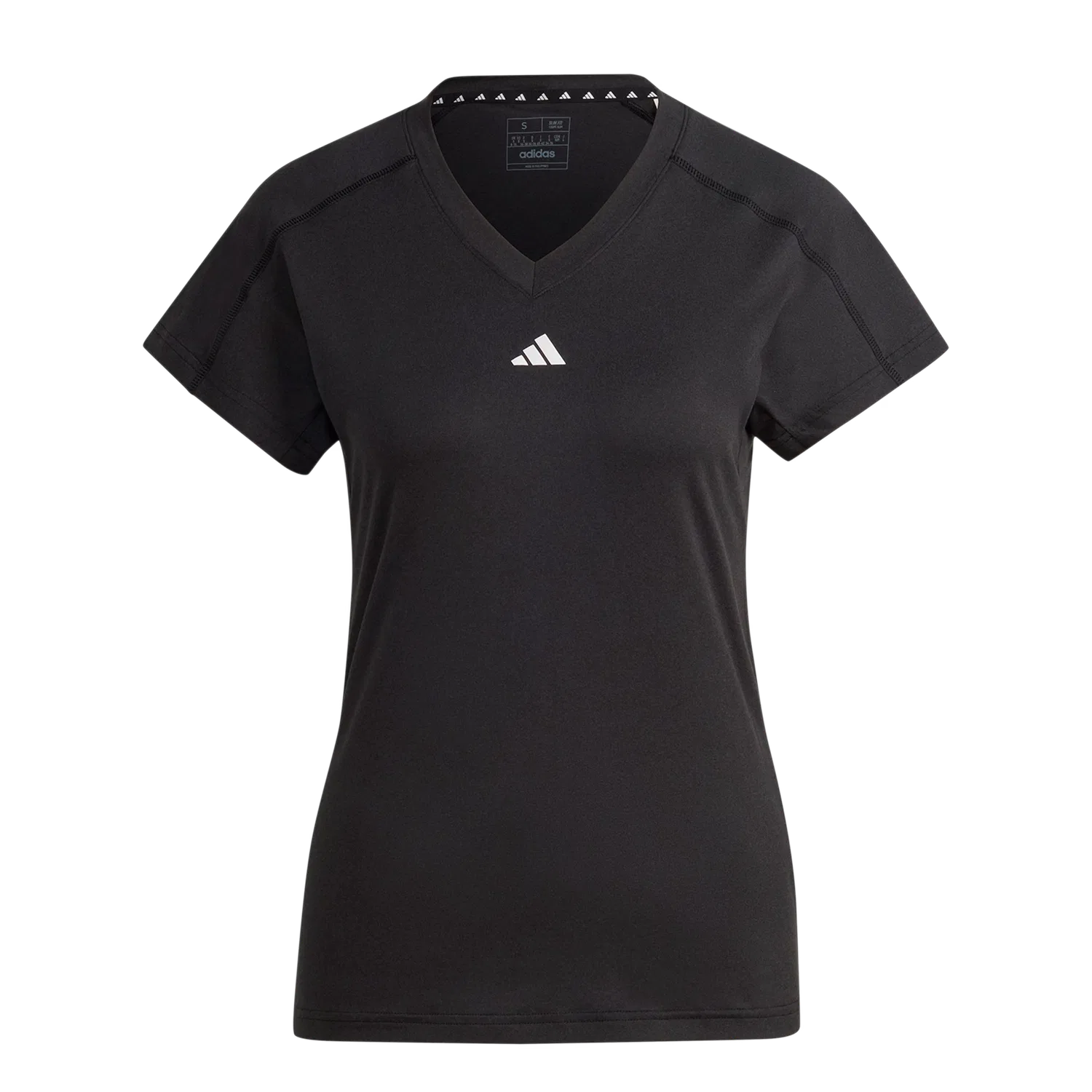 Женская футболка с V-вырезом Adidas, черный