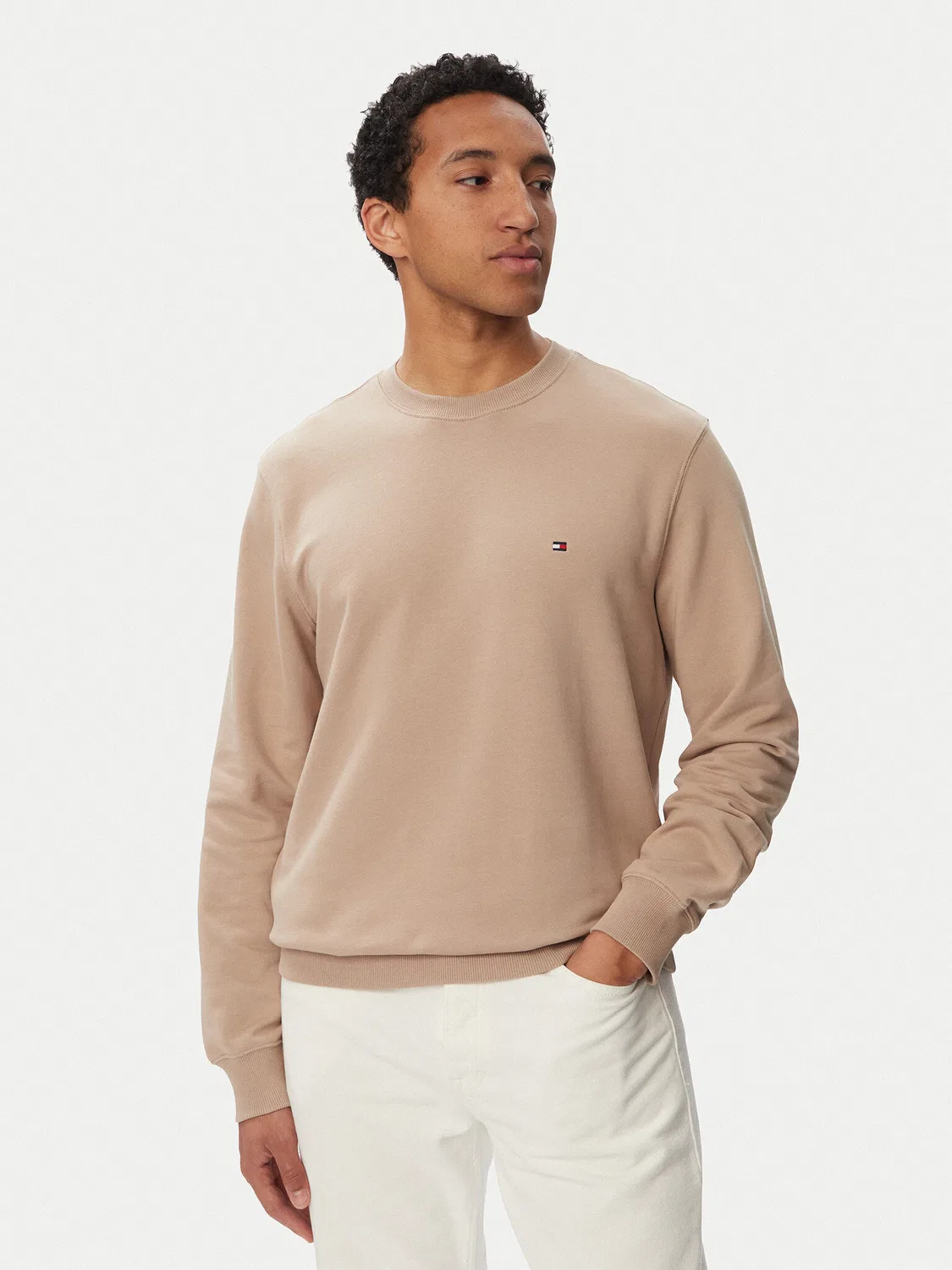 Мужская толстовка стандартного кроя Essential Terry Tommy Hilfiger, бежевый