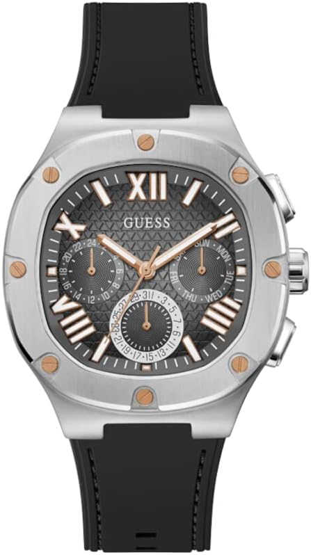 

GUESS мужские часы 42mm, Black/Silver Tone/Gunmetal