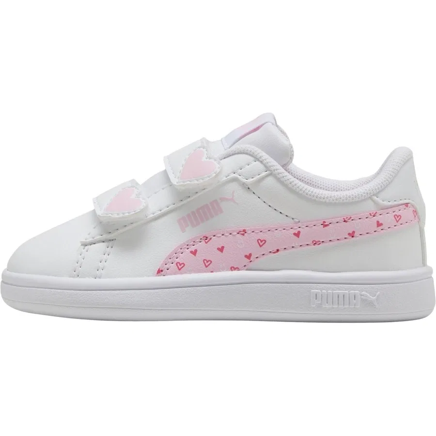 Кроссовки детские с закрытым носком Puma Smash 3.0 Hearty V Inf, Розово-белый