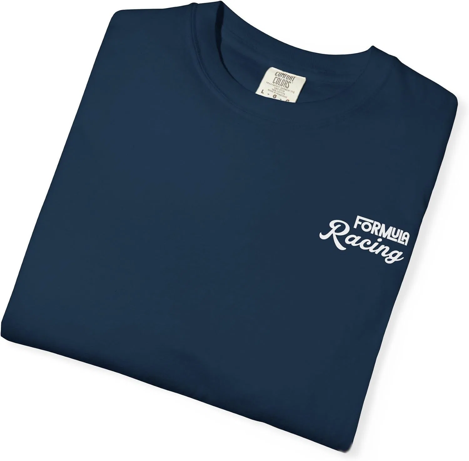 Мужская футболка с гоночной графикой Comfort Colors 1717, True Navy — фото 4