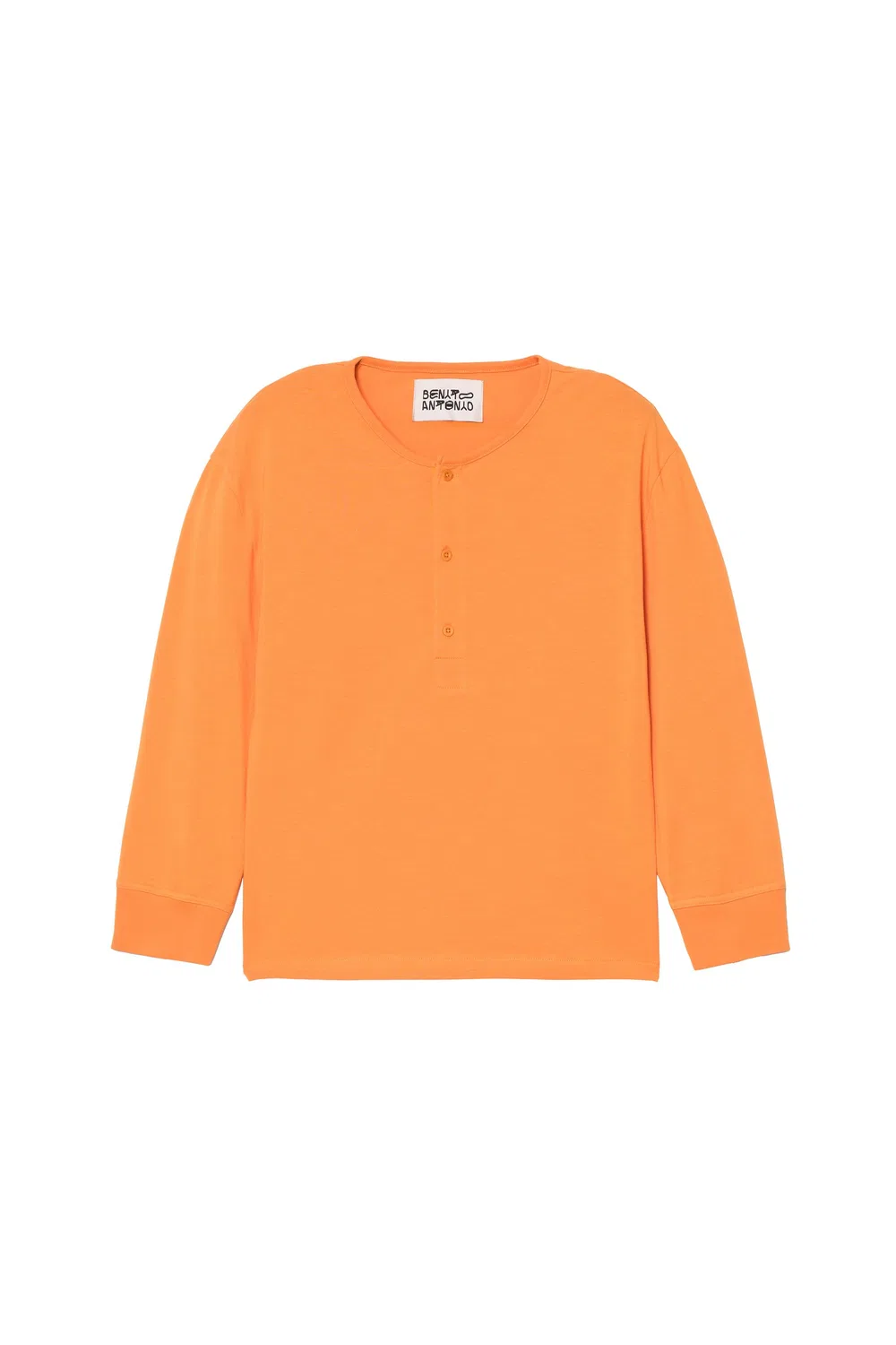 Укороченная футболка в стиле "Хенли" ZARA, Orange — фото 3