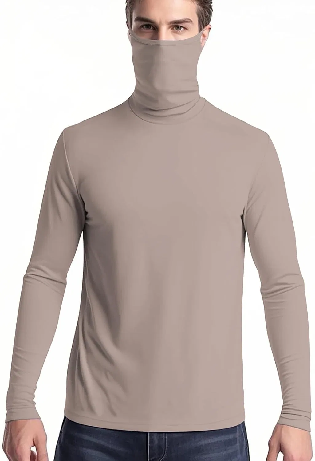 Женская футболка с защитой UPF 50+ Long Sleeve Performance Fishing Hiking Rash Guard, B-khaki — фото 2