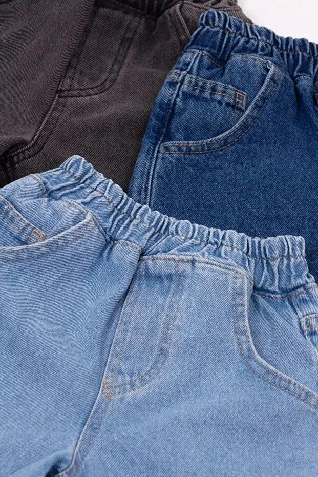 Детские джинсовые шорты для девочек с широкой штаниной 2Kids2Mom, Anthracite-Black — фото 4