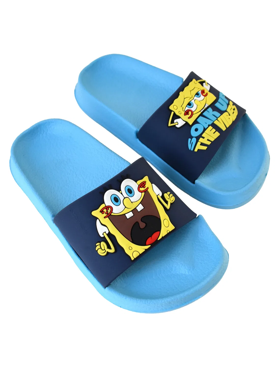Мюли с принтом Spongebob Schwammkopf 3D Badelatschen Soak up the Vibes Spongebob, синий — фото 2