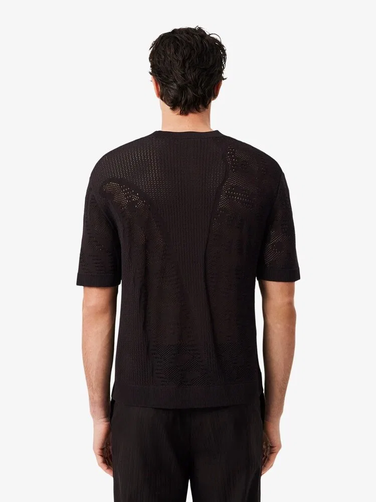 Пуловер с жаккардовым узором LACOSTE, Antique Gold — фото 3