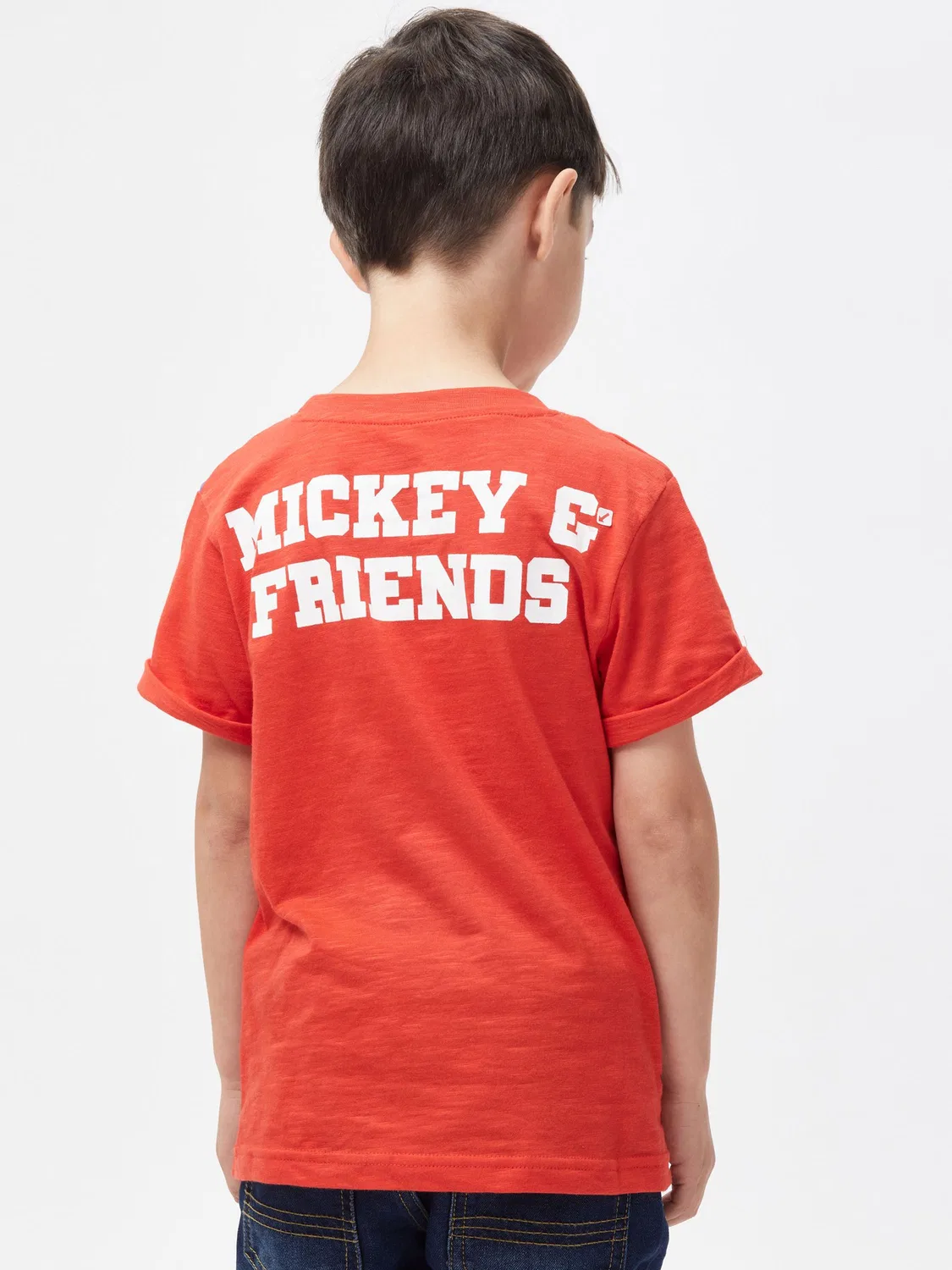 Футболка с принтом Mickey Mouse, Donald & Goofy Character, красный — фото 2