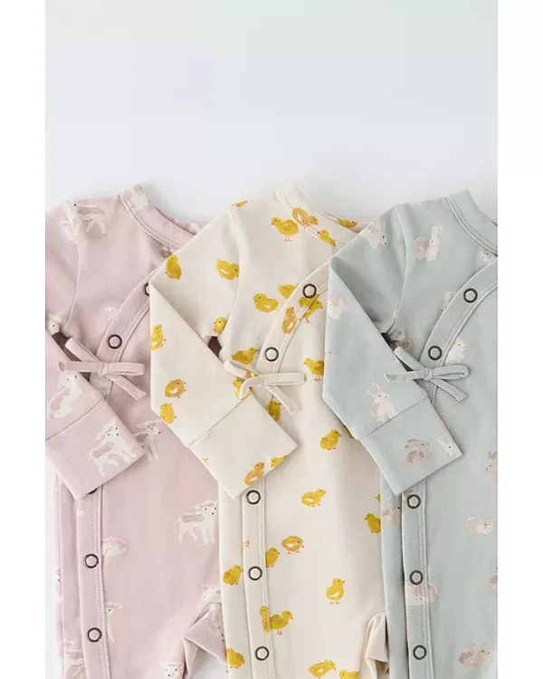 Детский комбинезон-кимоно с принтом The Littles Printed Kimono Romper Pehr, Dearlamb — фото 2