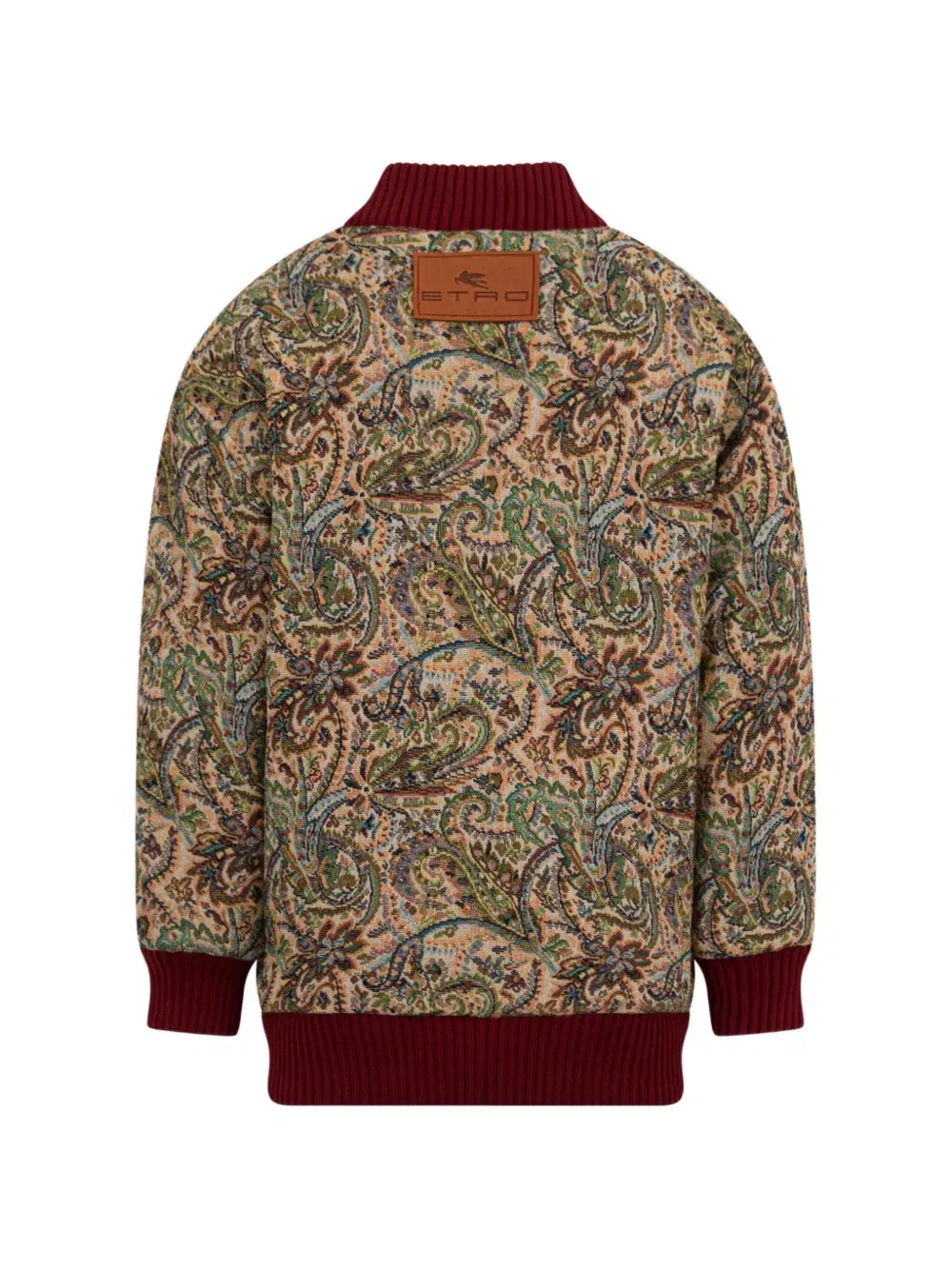 Бомбер из жаккарда с узором пейсли Etro Kids, бежевый — фото 2