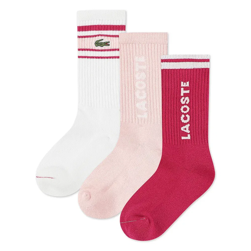 Носки Lacoste Kids Stripe Crew 3 пары, мультиколор