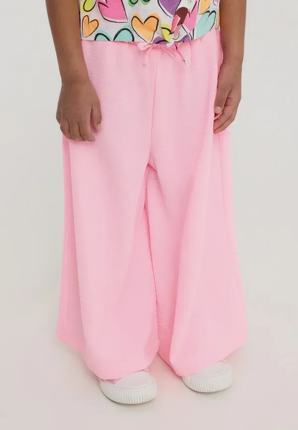 Брюки с заниженной талией Trousers Terranova, Rosa Fluo, розовый — фото 2