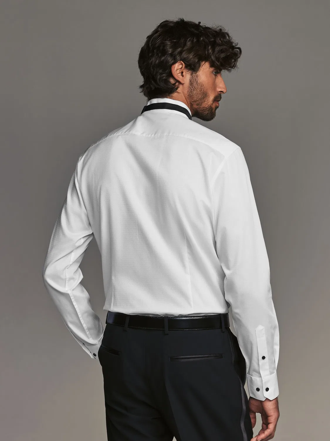 Рубашка с бабочкой, слим фит, Single Cuff Shirt With Wing Collar And Bow Tie Pack Next, белый — фото 4