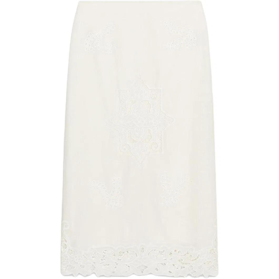 Женская длинная юбка повседневная ZARA, White