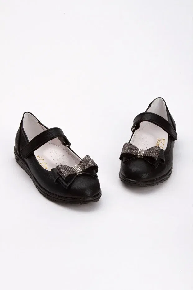 Детские балетки для девочек без скользящей подошвы Princess Generic Brands, Black