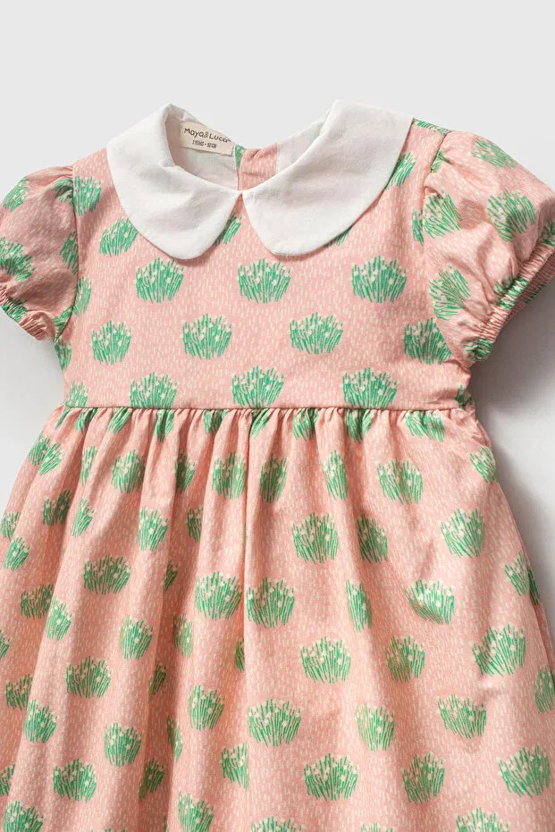 Детское платье для девочек хлопковое Summer Dress Maya And Luca, Pink — фото 3
