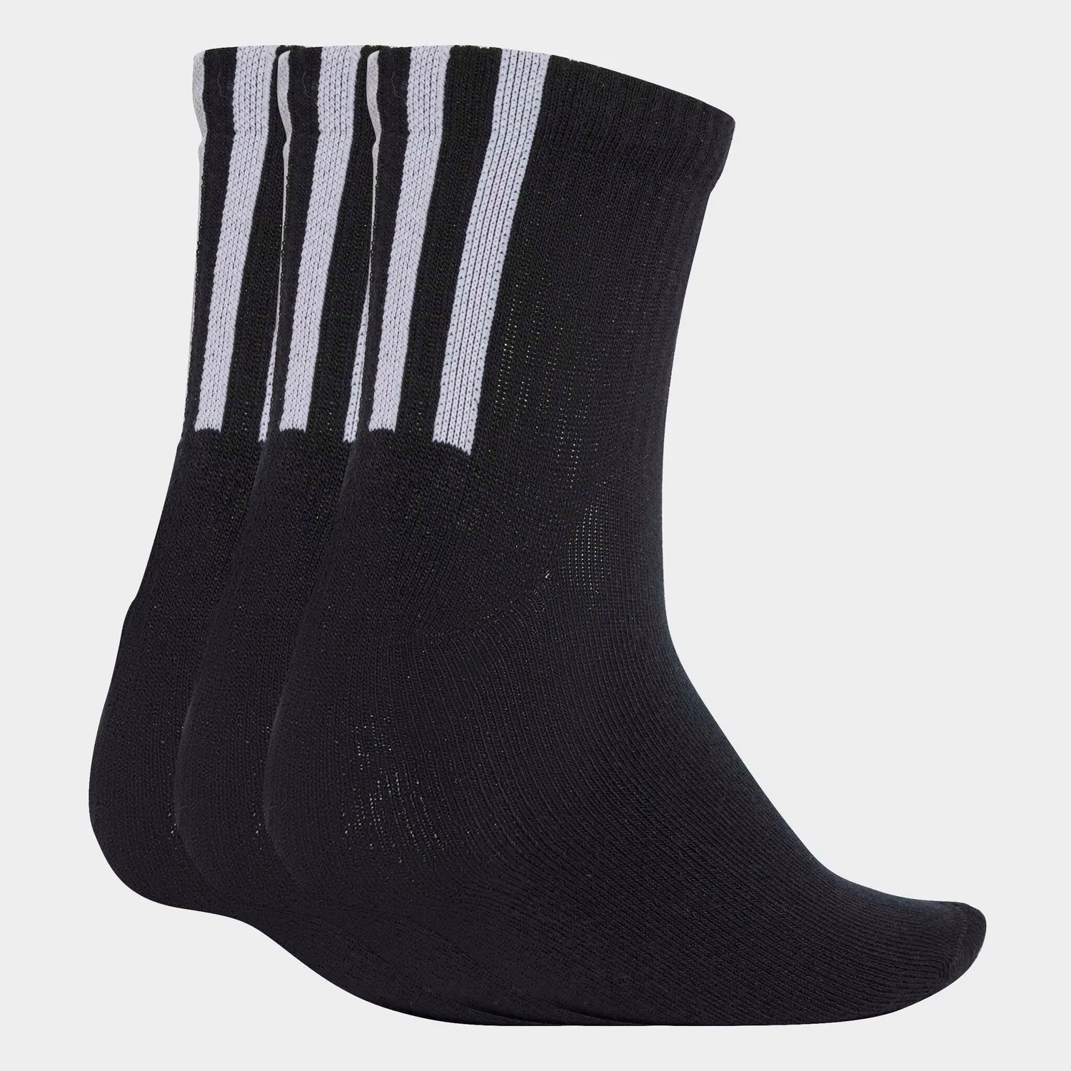 Мужские спортивные носки с тремя полосками Adidas Originals, Black/Black/Black