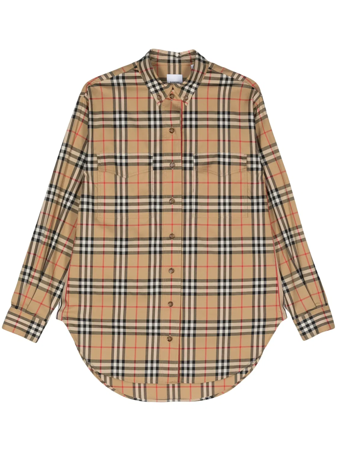 Рубашка в винтажную клетку Burberry, коричневый