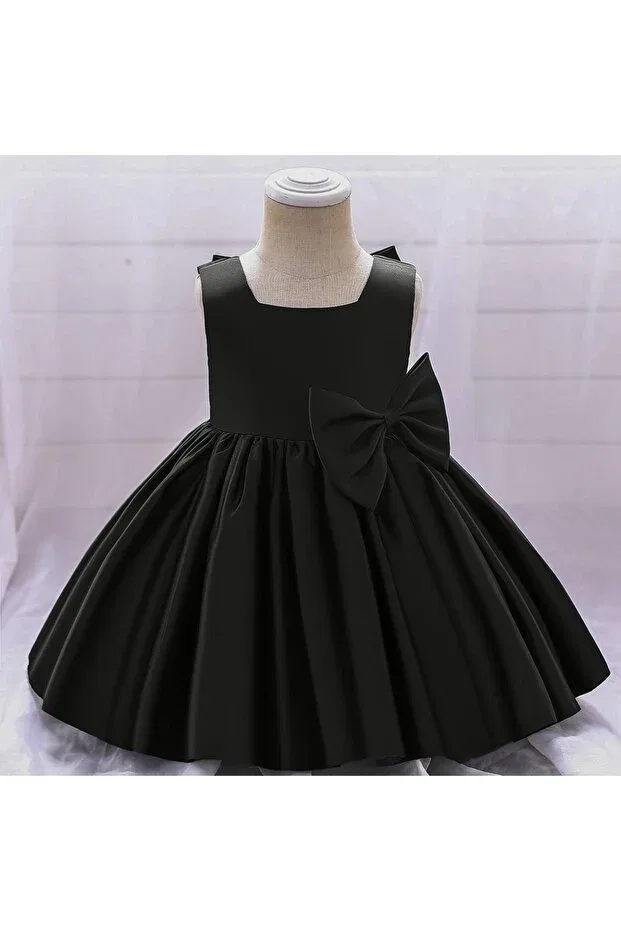 Детское платье для девочек сатиновое Nsmlife, Black