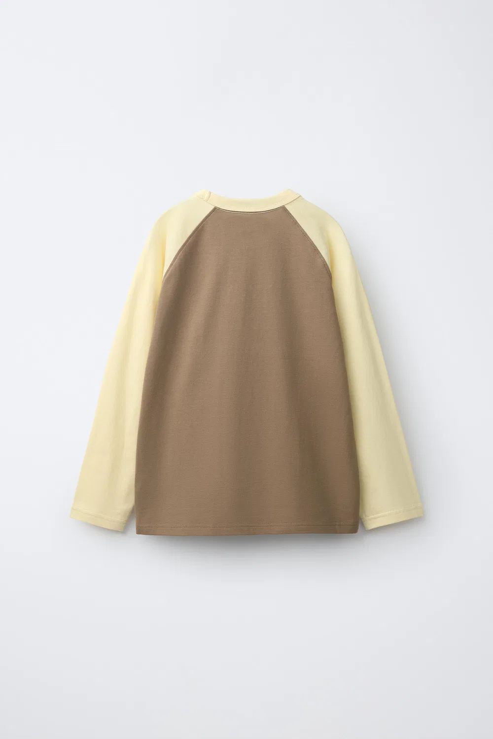 Футболка с длинным рукавом и рукавами реглан ZARA, Brown — фото 2