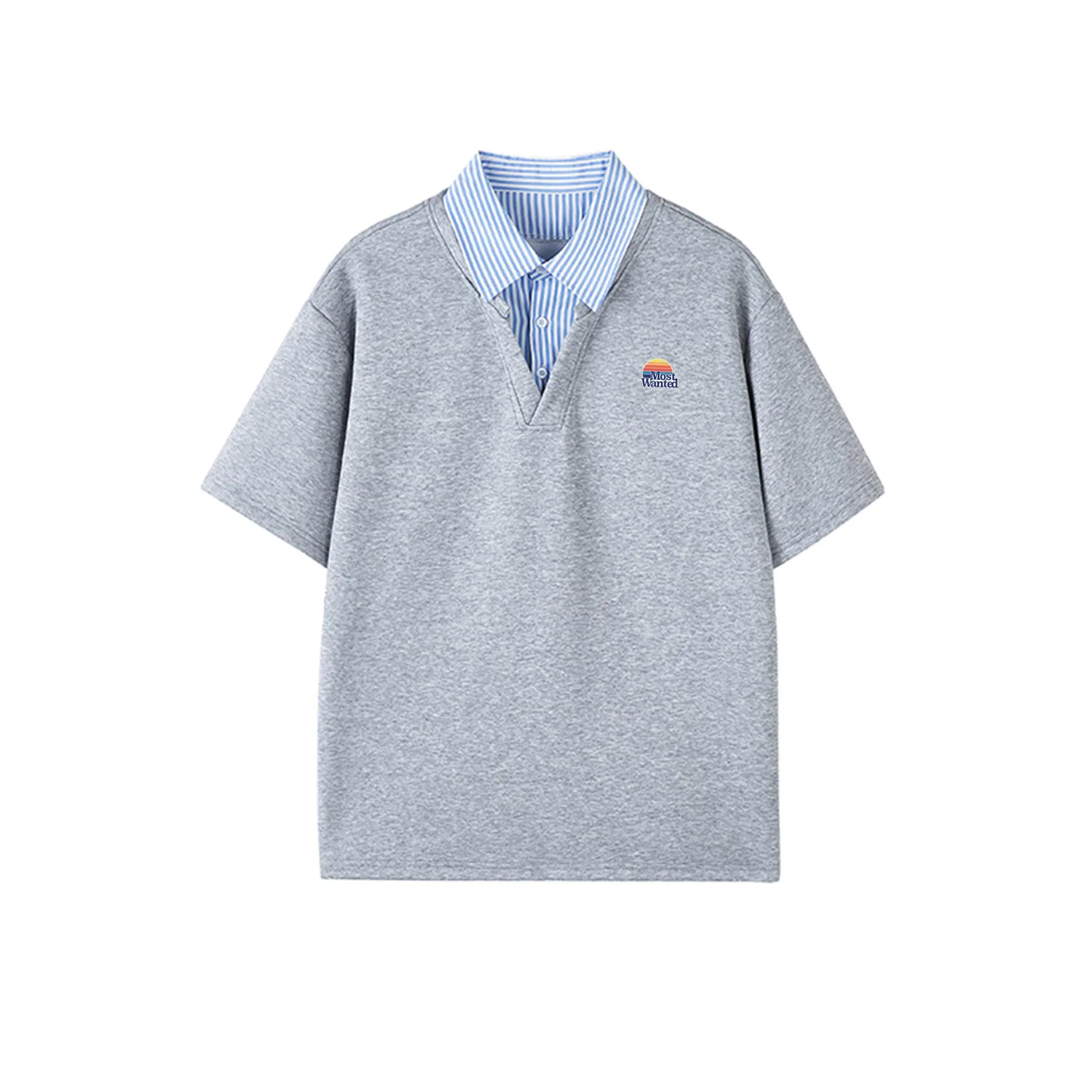 Детская рубашка с воротником и комплектом из двух предметов Mock Two Piece MostwantedLab, Gray