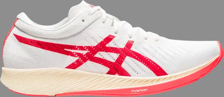 

Кроссовки wmns metaracer 'white sunrise red' Asics, белый