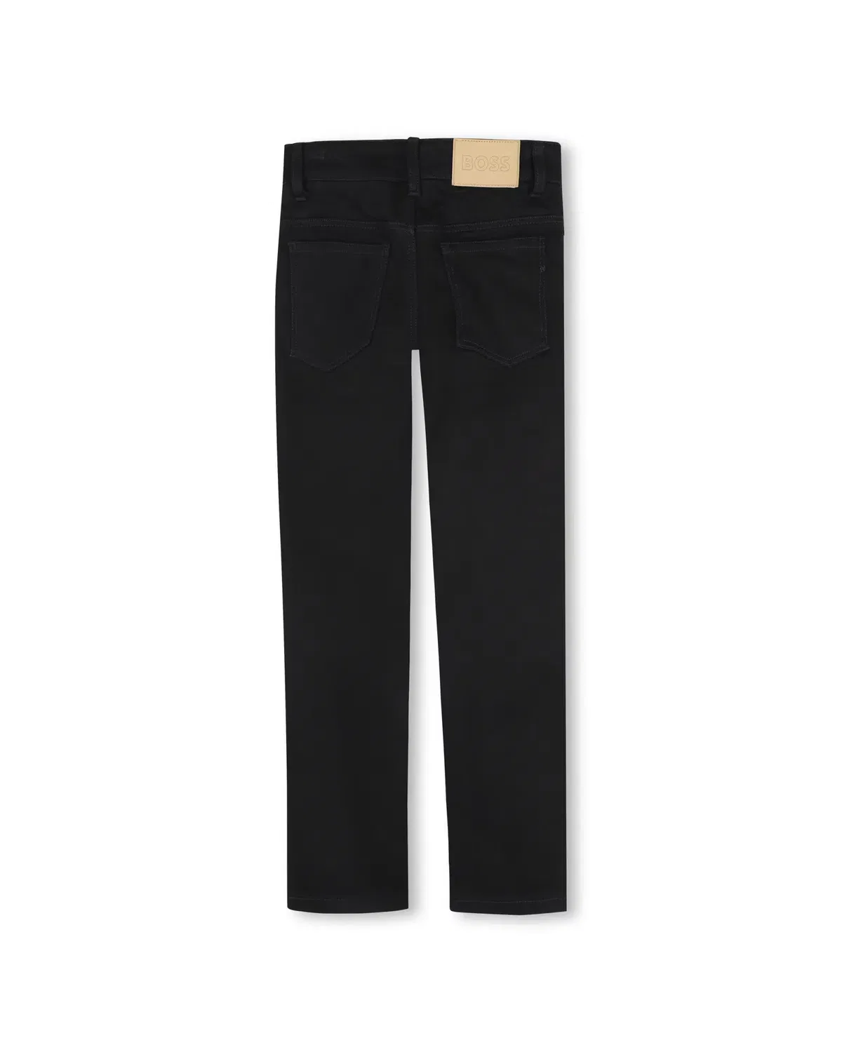 Детские джинсы для мальчиков из хлопка BOSS Kidswear, Negro — фото 3