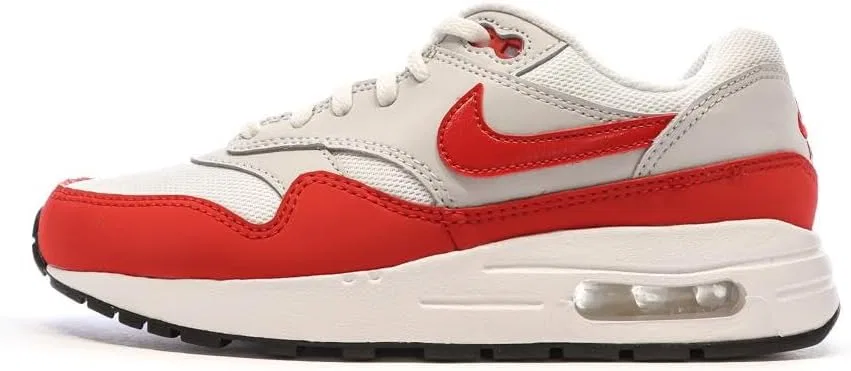 Детские кроссовки для мальчиков Air Max 1 Nike, Neutral Grey/University Red/White/Black