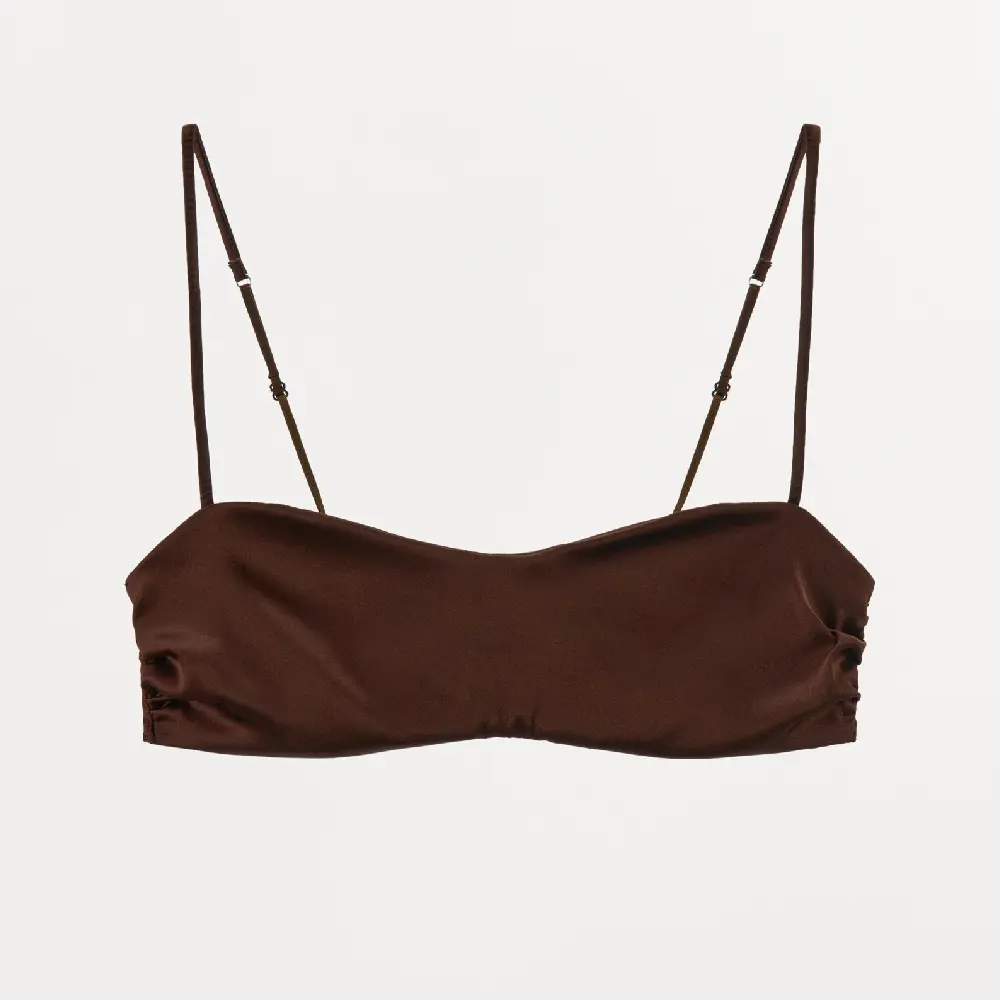 

Бюстгальтер Zara Limited Edition Silk Bandeau, коричневый