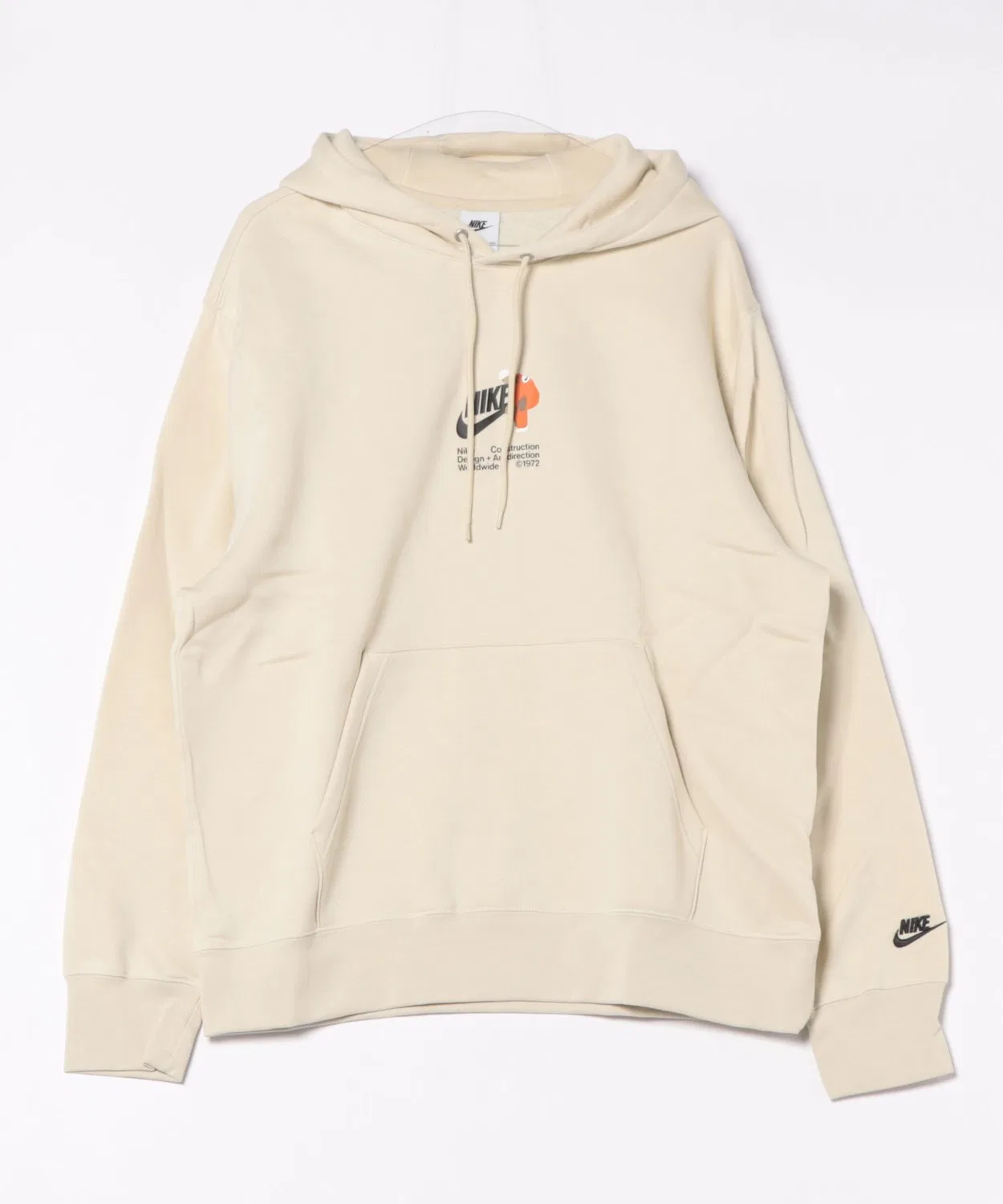 Мужской худи с длинным рукавом без принта NIKE, Khaki Brown