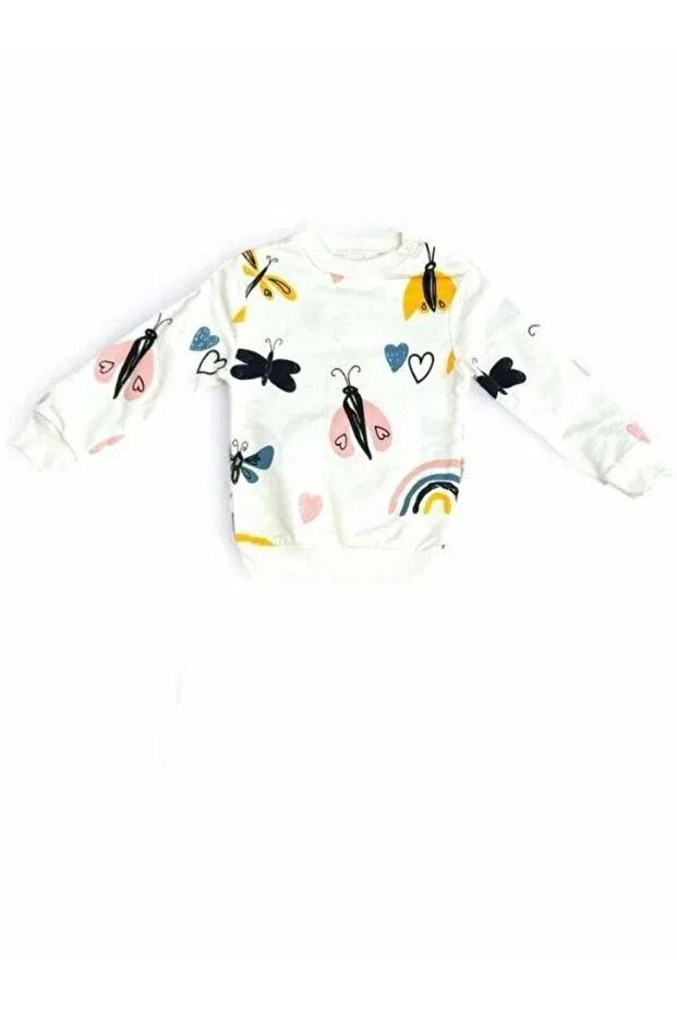 Детский спортивный костюм для девочек с принтом Бабочка Zekids, Rose Dry — фото 3