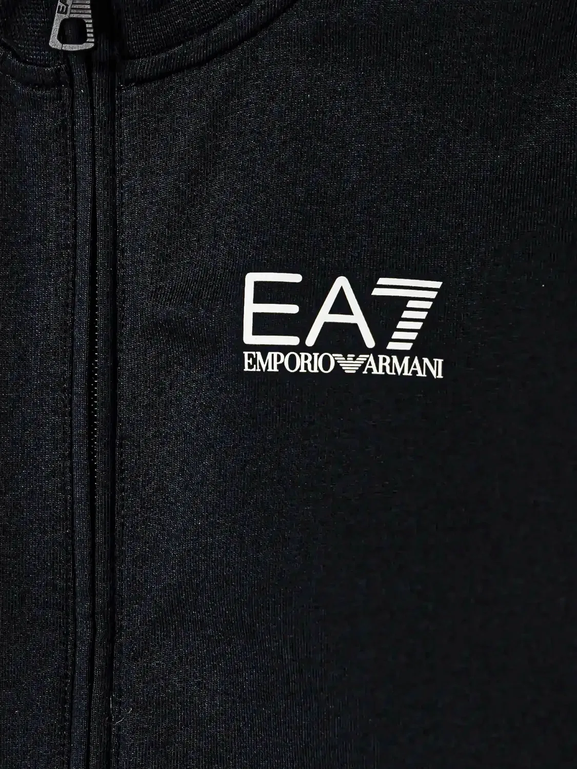 Кубинговый костюм из хлопка EA7 Emporio Armani, черный — фото 3