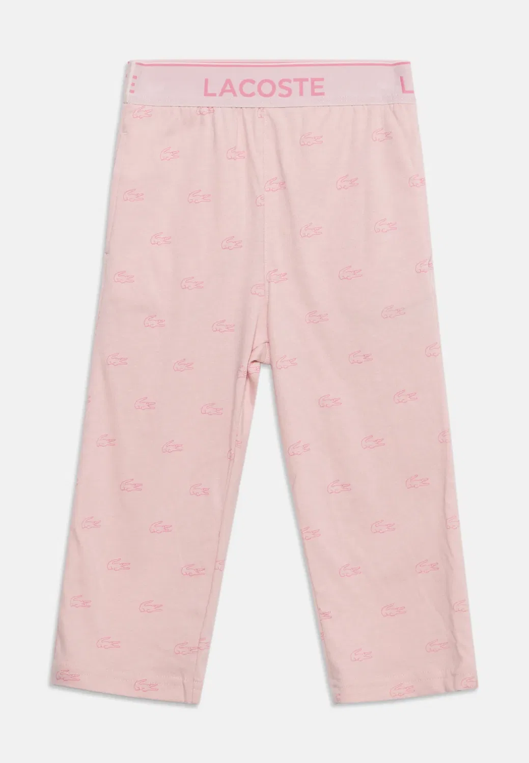 Комплект пижамы-комбинезона унисекс с футболкой и штанами для сна Lacoste, Light Pink — фото 3