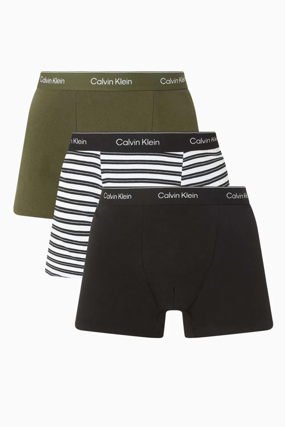 Трусы-боксеры хлопковые комплект из 3 штук Icon Cotton Stretch Calvin Klein, мультиколор