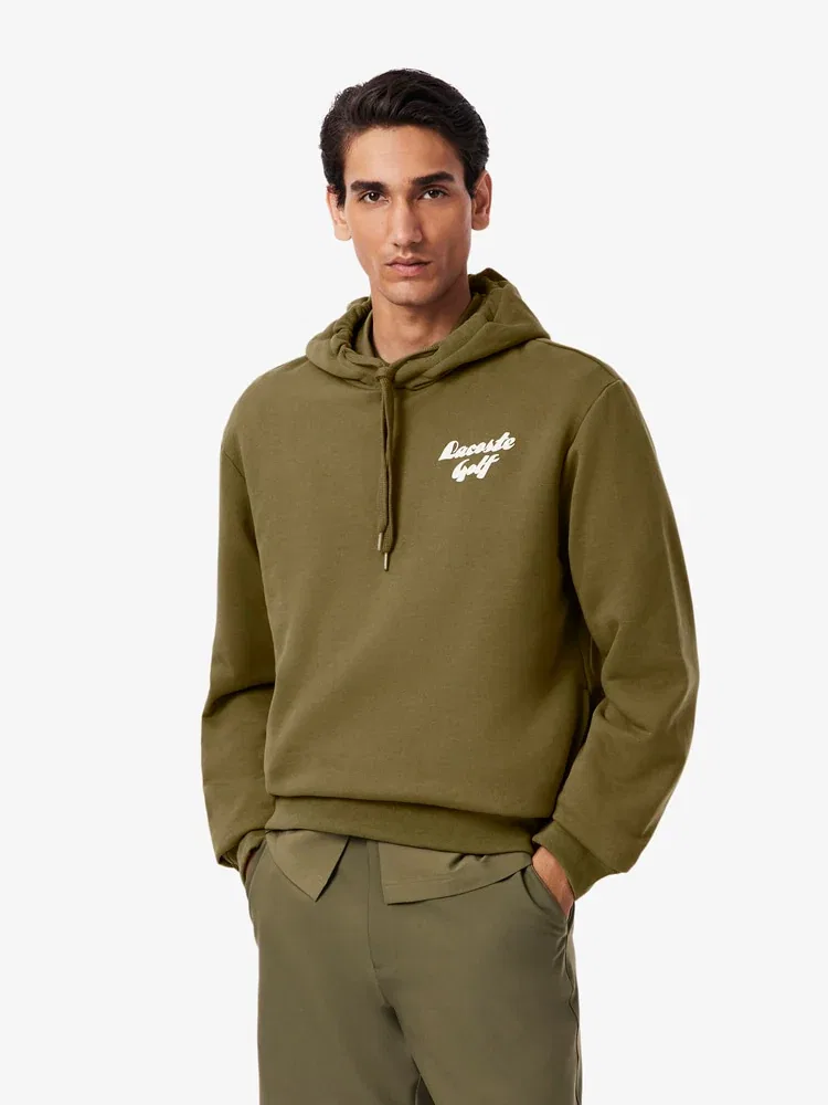 Худи мужское с принтом LACOSTE, Khaki