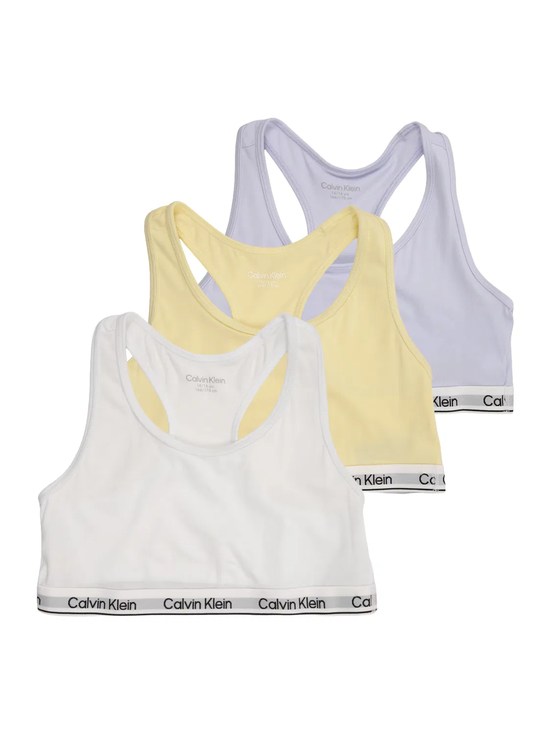 Бюстгальтер-бралетт Calvin Klein Underwear желтого, лавандового и белого цветов