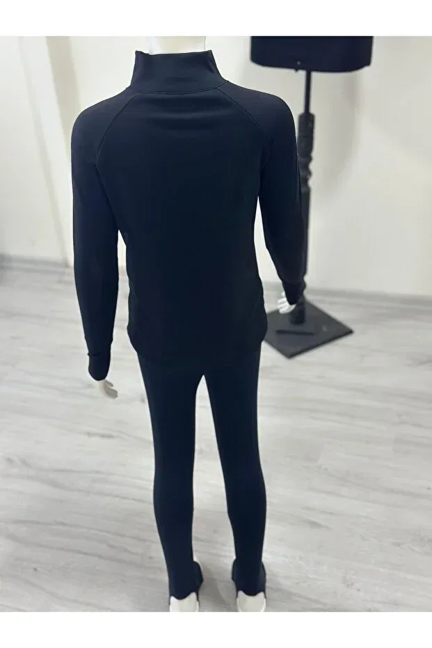 Детские леггинсы для девочек однотонные Sg Collections, Black — фото 2