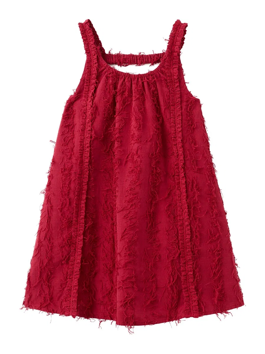 Детское платье MANGO KIDS 'FLECOS' в бордовом цвете