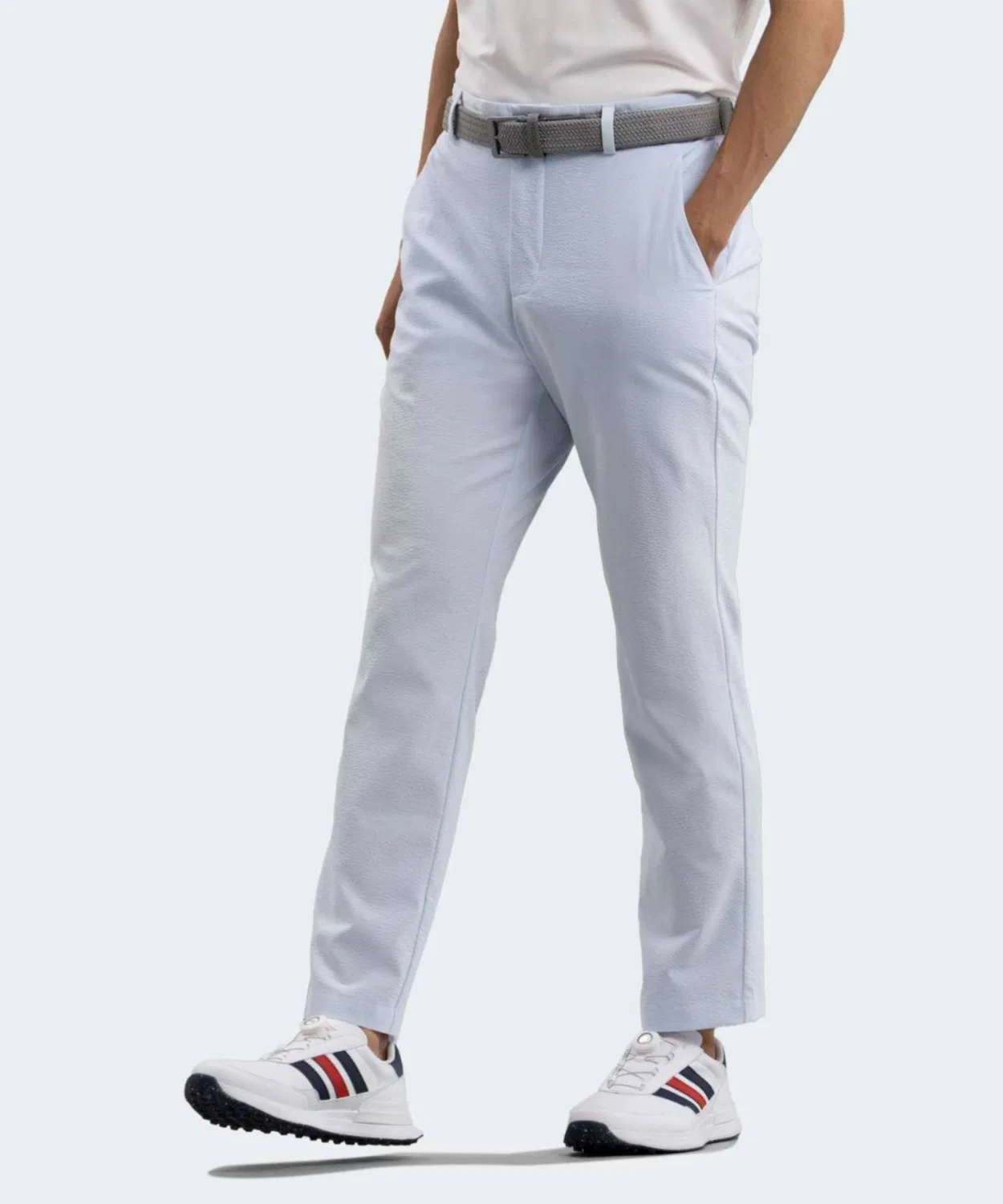 Мужские брюки из сирсакера с длинными штанинами Adidas Golf, Blue — фото 3
