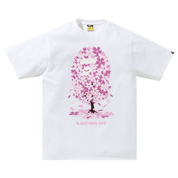 

Футболка BAPE Sakura Tee 'White', белый