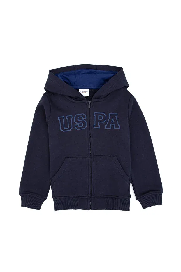 Детский кардиган для мальчиков с длинным рукавом U.S. Polo Assn., Light Navy Blue