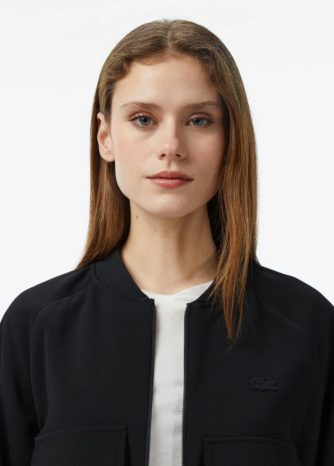 Куртка женская Lacoste Regular Fit, черная — фото 3