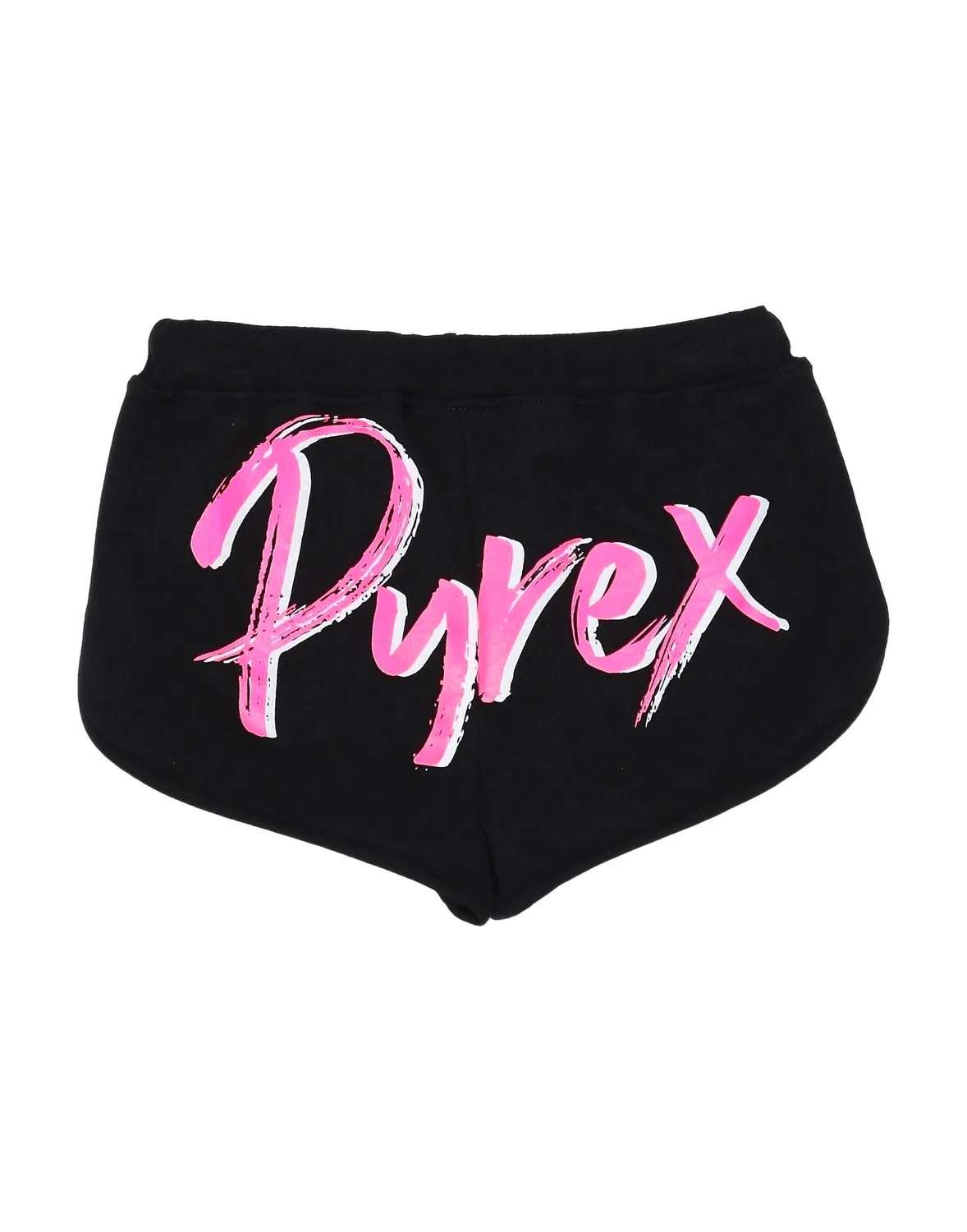 Детские шорты из флиса с принтом Pyrex, черный — фото 2