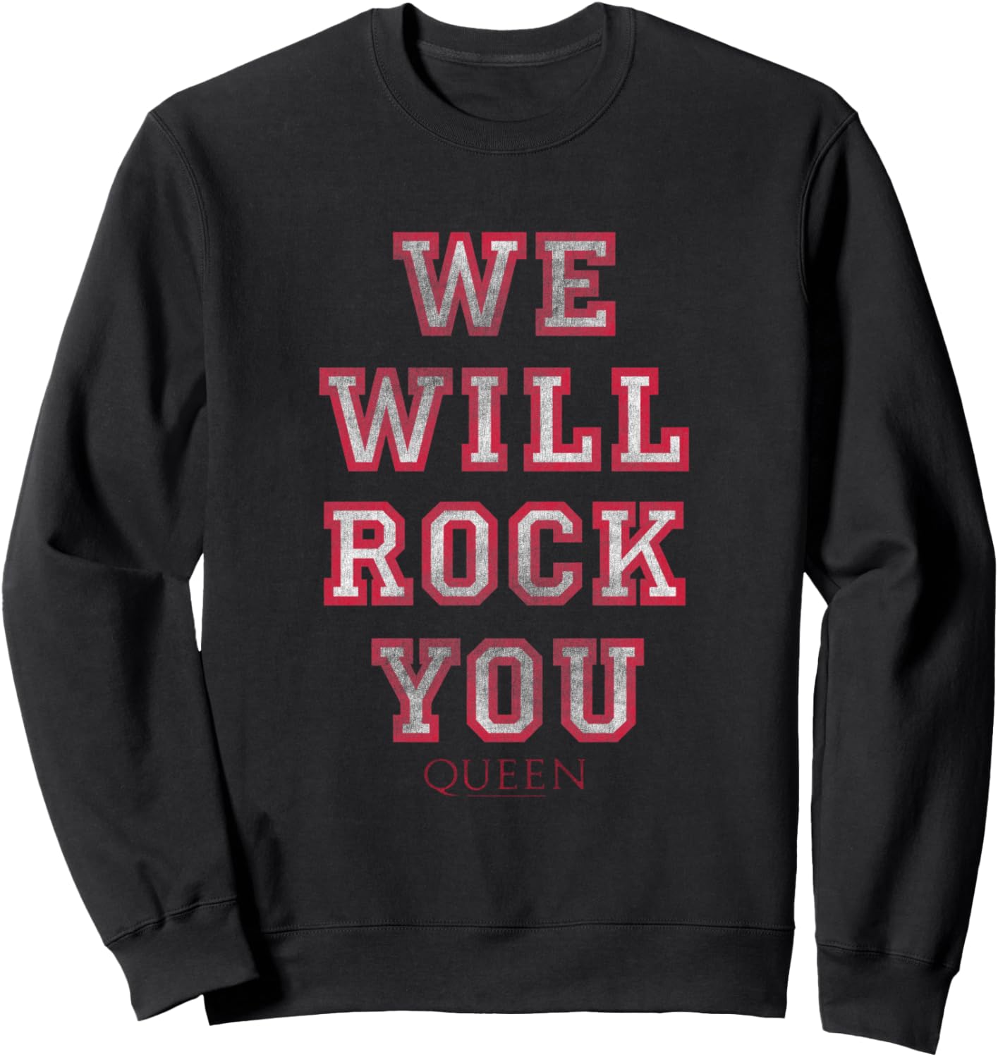 

Официальная розовая толстовка Queen We Will Rock You, черная, Черный, Официальная розовая толстовка Queen We Will Rock You, черная