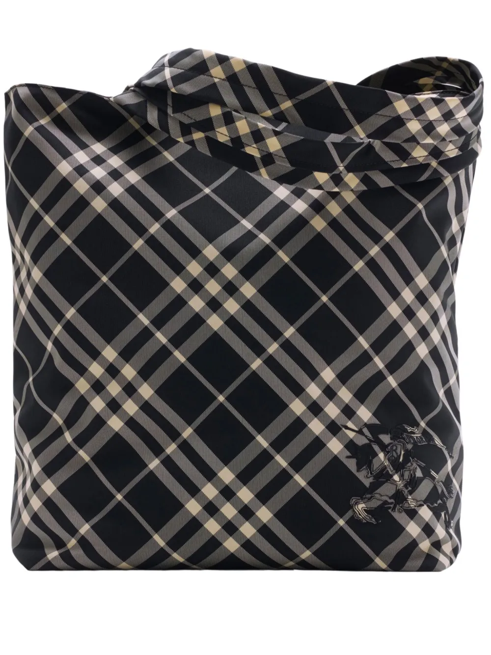 

Сумка-тоут в клетку BURBERRY, черный