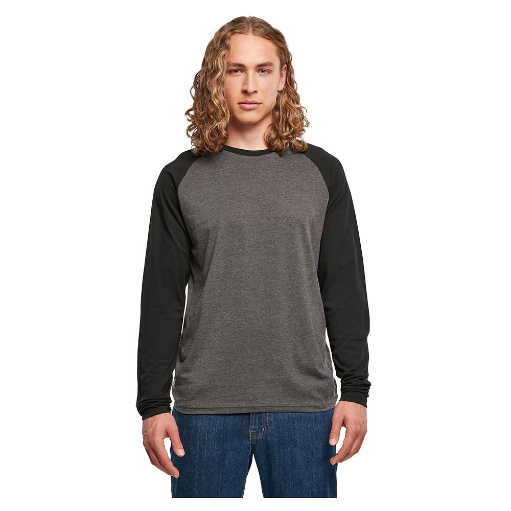 

Футболка Build Your Brand Contrast Raglan, серый