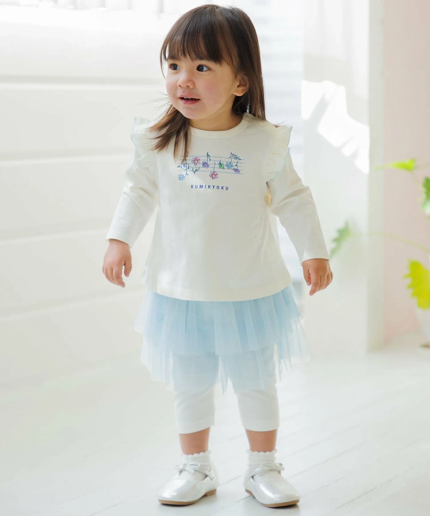 [80-90 см] Подарочный набор Baby Melody: футболка и юбка Kids Suite, Ecru [033] — фото 2